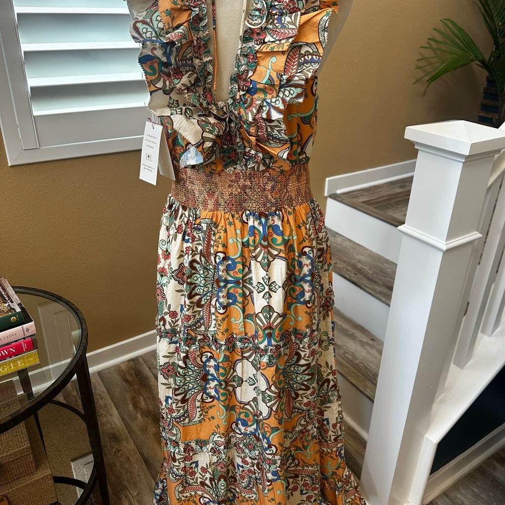 Love The Label - Floral Ruffle Maxi Dress - Multicolor - Picture 3 of 5